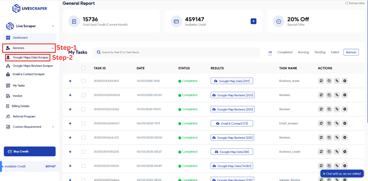 Livescraper Google Maps Scraper